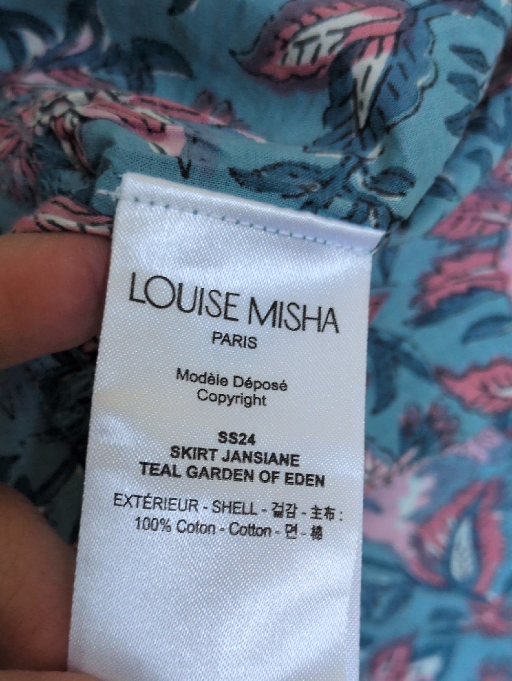 Louise Misha Jansiane Teal Garden of Eden Maxi Skirt - Picture 8 of 10